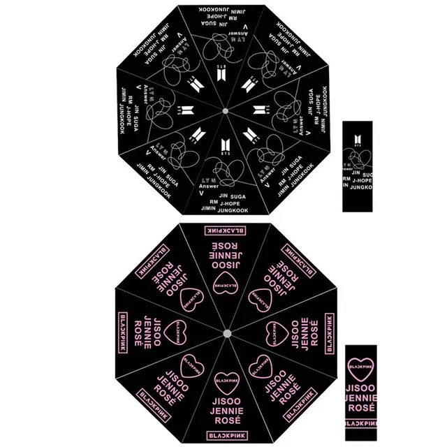 Kpop BTS Umbrella Folding Sunscreen Sun Tri Fold Umbrella Concert