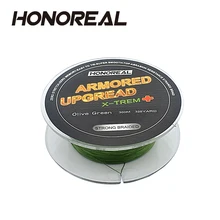 HONOREAL 0,165 мм 300 м супер сильный износостойкий длинный серый и зеленый цвет PE плетеная леска 4 нити