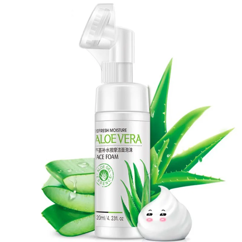 New aloe vera facial cleanser foam 120g moisturizing whitening oil
