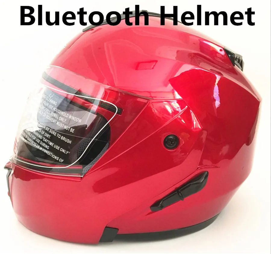 

2018 Newest Flip Up motorcycle helmet face Motorbike helmets made of ABS PC visor lens with Bluetooth moto casco