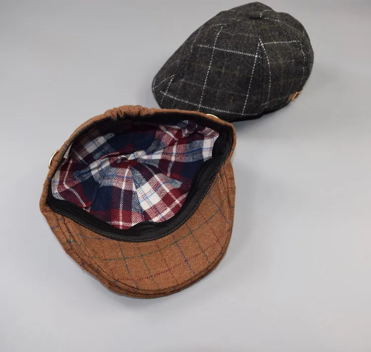 Toddler Baby Beret Hat for Kids Boys Girls Infant Winter Plaid Ivy Flat Cap Flatcap