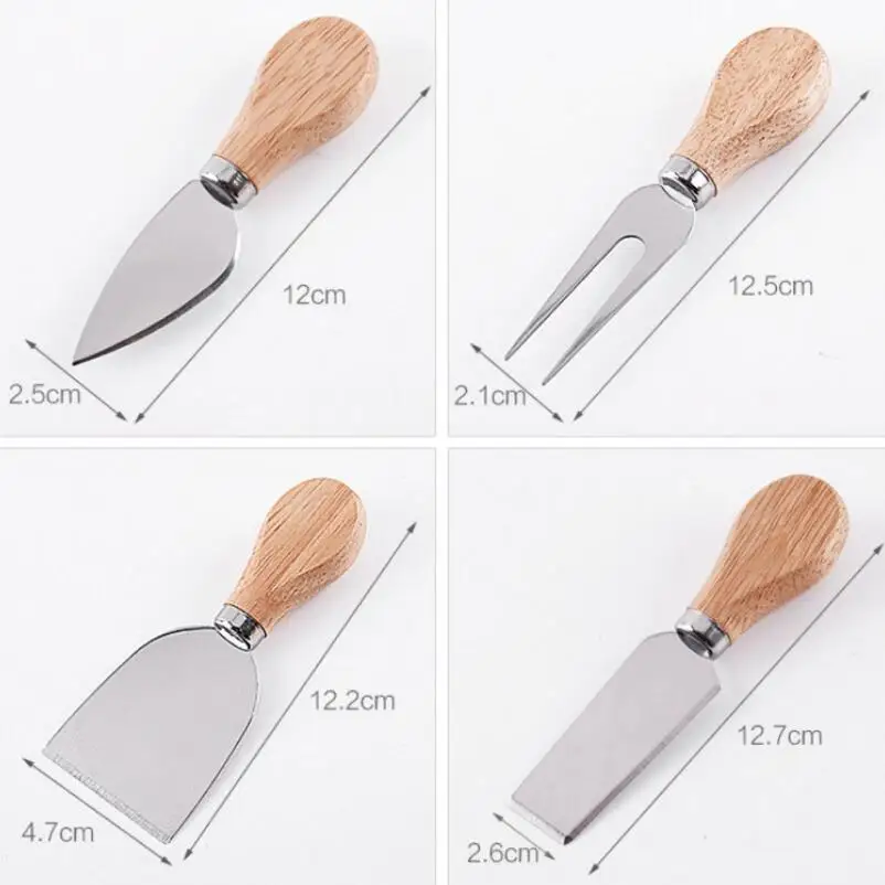 1 комплект/4 шт. ножи бард набор дубовая ручка нож для сыра набор кухонные инструменты аксессуары LX3282