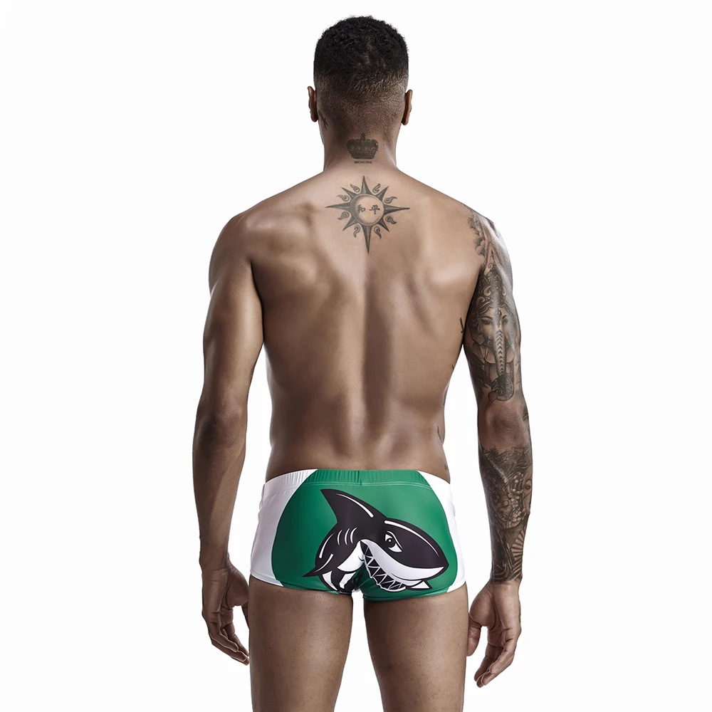 Swimwear Men Swimming Shorts Trunks Shark Pattern Quick Dry Swimsuit Man Beachwear Surfing Shorts Board