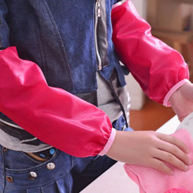 Red M Kitchen Dishewashing Sleeve Gloves House Cleaning Water-proof Rubber Washing Gloves Long Sleeve Cleaning Tools - Цвет: Red M