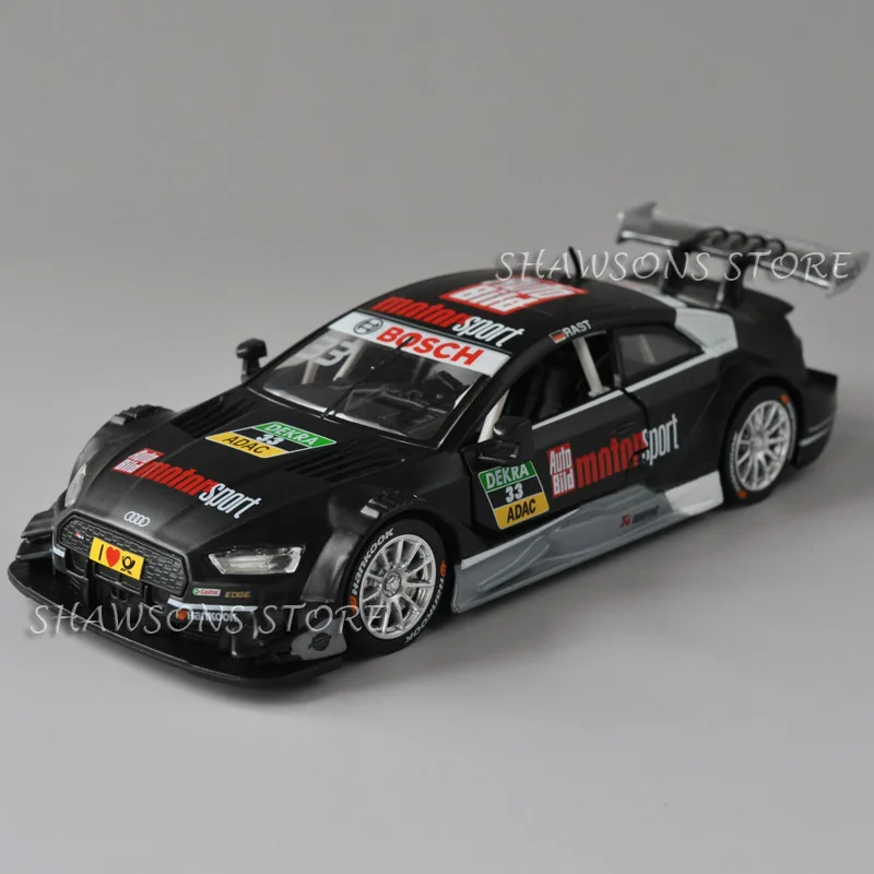 Литые под давлением металлические модельные игрушки Audi RS 5 DTM гоночный автомобиль вытяните назад Реплика w/звук и светильник