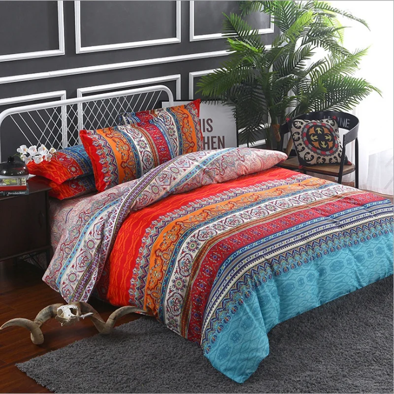 Комплект постельного белья WAZIR edredon в богемном этническом стиле, пододеяльник, наволочка, простыня для спальни, декоративный домашний текстиль