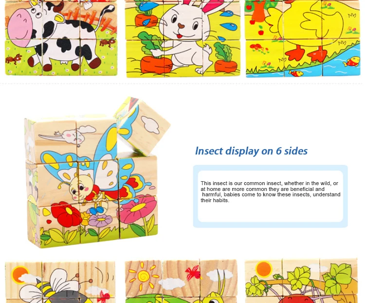 Шестигранная картина деревянная головоломка 3D головоломка игрушки ...