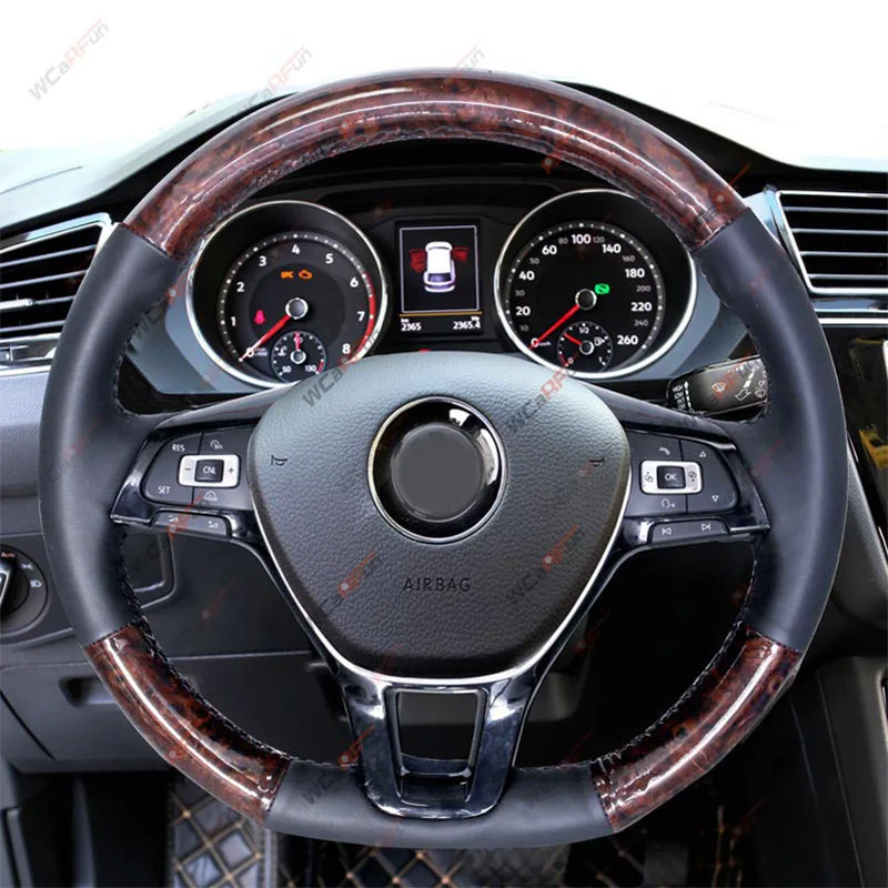 Steering Wheel Cover for Volkswagen VW Golf 7 Passat B8 Mk7 New Polo Jetta 013