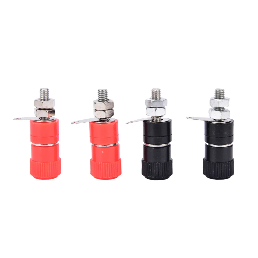 

4PCS/LOT black+red Terminal Blocks 4mm Amplifier Terminal
