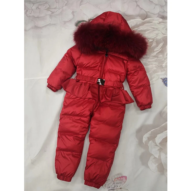 Baby Girl Romper Overalls Children's Winter Newborn Toddler Infant Winter Clothes Baby Clothing Jumpsuit Winter Snow Suit 0123Y