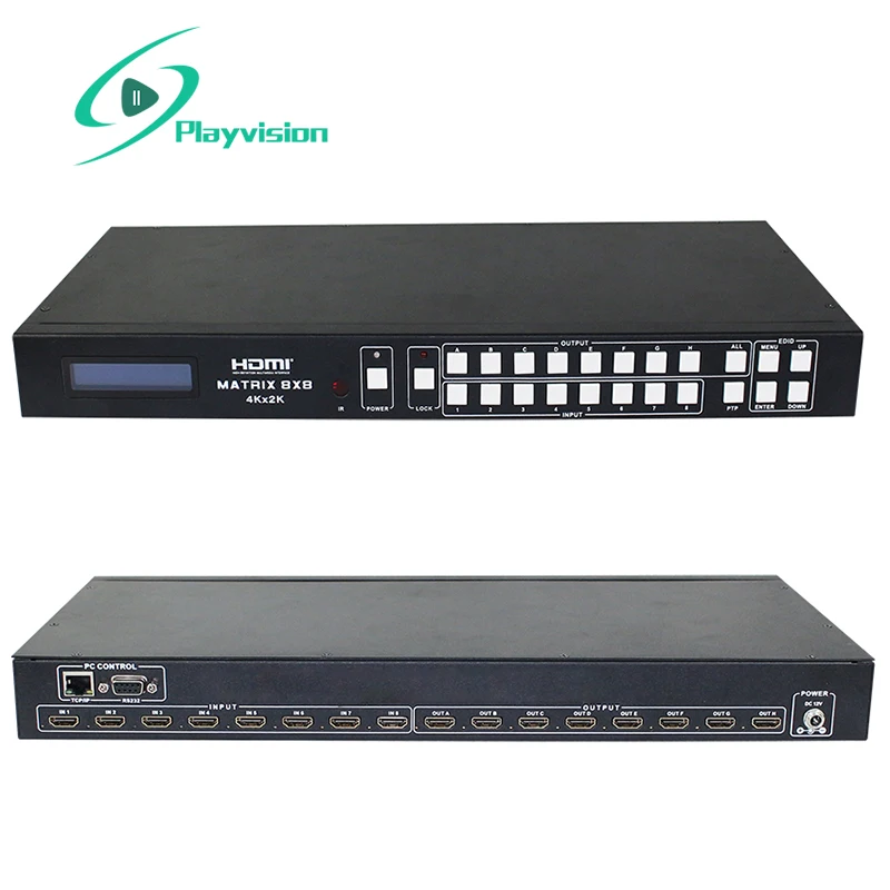 Матрица Playvision с ультра высоким разрешением Hdmi матрица 8x8 8 входов выходов Hdmi1.4 4K