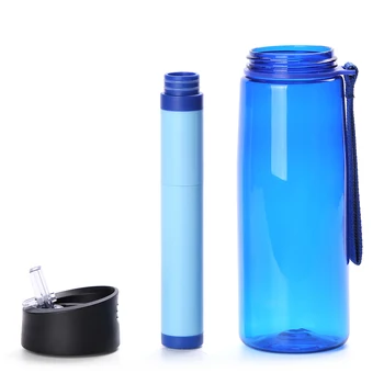 

650ml Outdoor Water Filter Bottle Water Filtration Bottle Purifier for Camping Hiking Traveling Camping Equipment Multi Tool