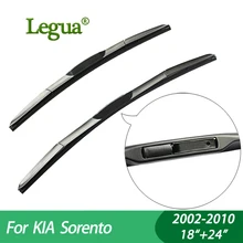 1 set Wiper blades For KIA Sorento (2002-2010), 18+24,car wiper,3 Section Rubber, windscreen, Car accessory фаркоп kia sorento 2002
