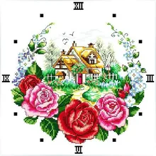 11CT часовой набор часов вышивка крестиком 45*45 см домашний дом CS