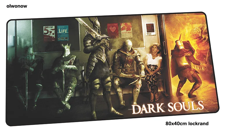 Dark Souls коврик для мыши геймер 3d 800x400x2 мм игровой коврик для мыши Большой модный ноутбук ПК Аксессуары для ноутбука эргономичный коврик для мыши