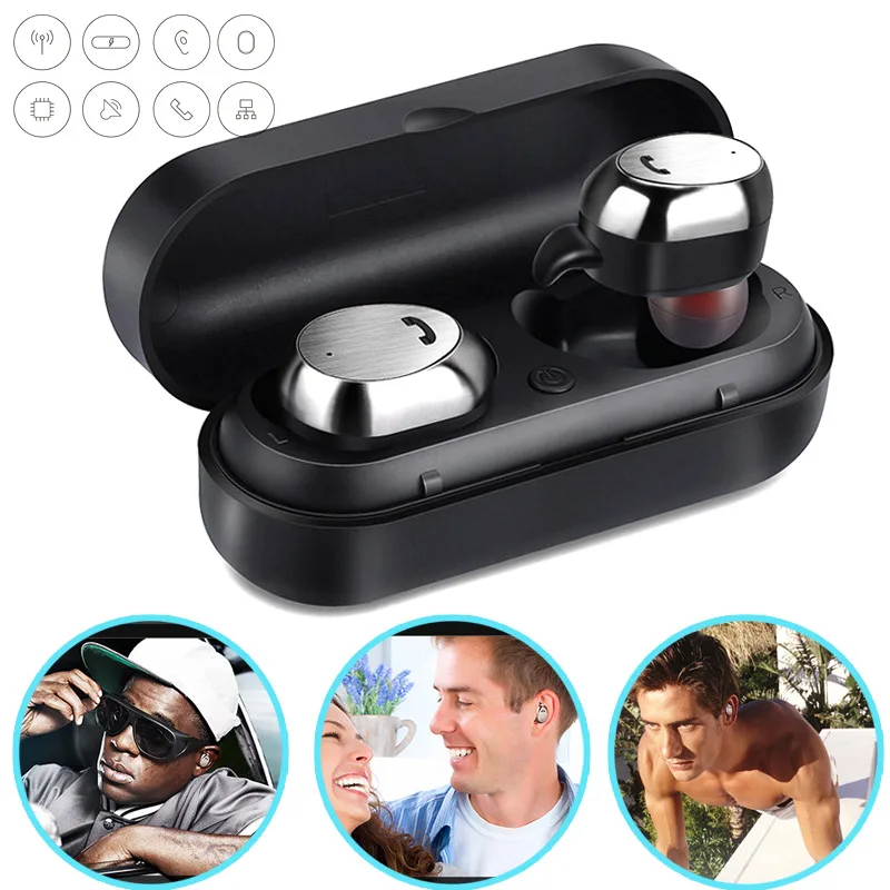 

New TWS Wireless Bluetooth Twins Earbuds In Ear Earphones Sports Stereo Headphones