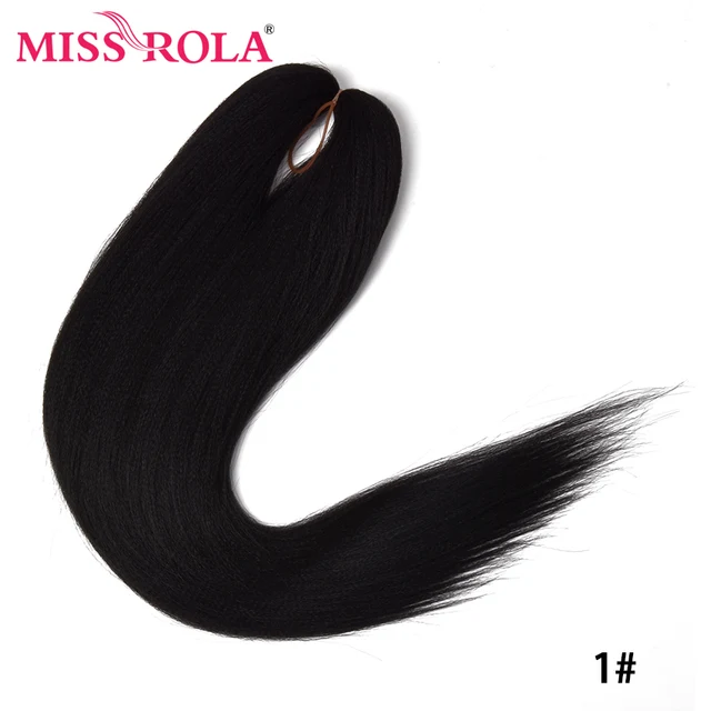 Miss Rola 22 Inch 60G Kanekalon Hair Synthetic Jumbo Braid Yaki Straight Hair Extension Pink Blonde Twist Braid Bulk Wholesale T1B/613