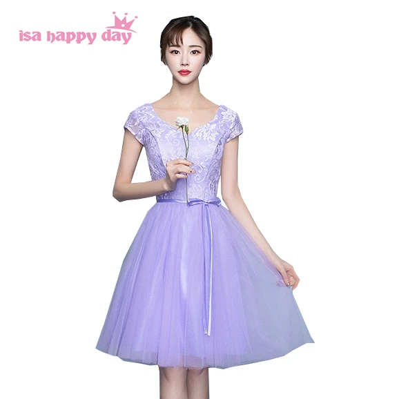S Grecian Lavender Light Purple V Neck Bridesmaid Dress Ball S Grecian Lavender Light Purple V Neck Bridesmaid Dress Ball Gown Party Occasion Dresses Short For Sweet 16 H4025 In From