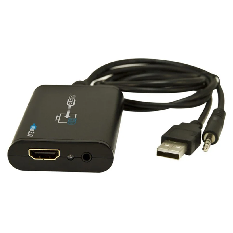 USB 2 0 к HDMI видео конвертер дисплей графический адаптер 3 5 мм аудио AV кабель 1080P HDTV