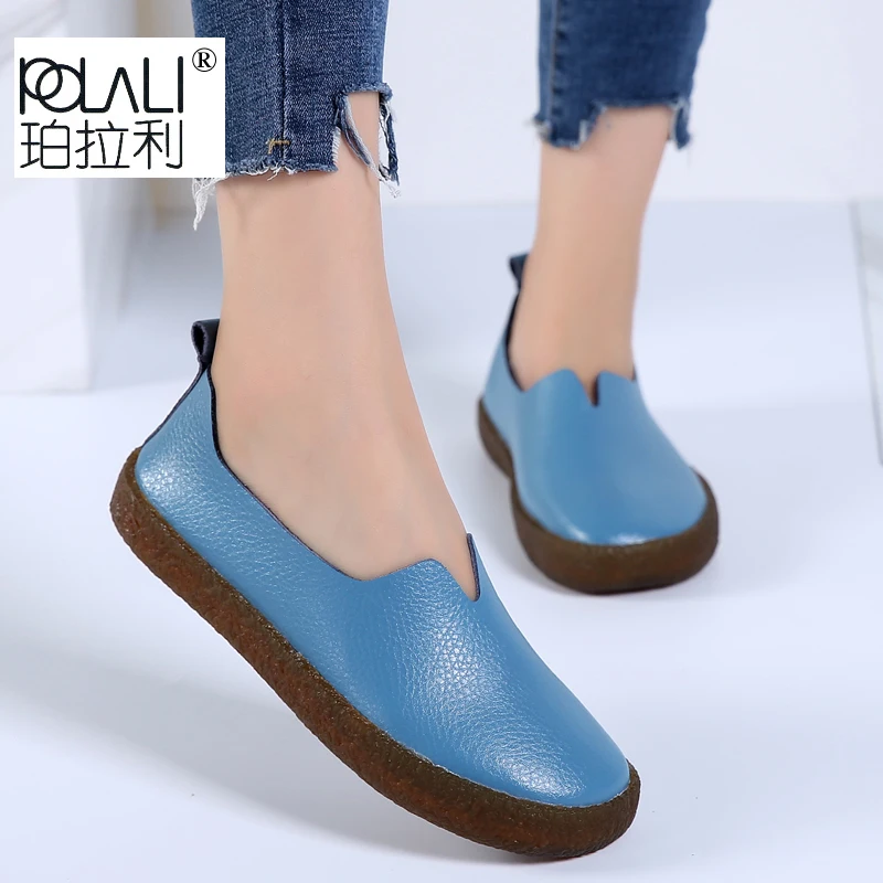 

New arrival plus size loafers ladies shoes casual comfortable flats female shoes genuine leather shoes woman tenis feminino