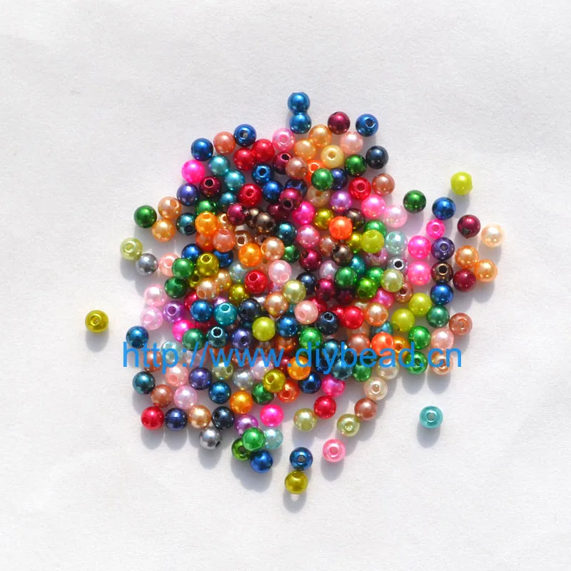 500 шт. акриловые бусины 5 мм 18 цветов|round shape|imitation pearlbeads plastic |