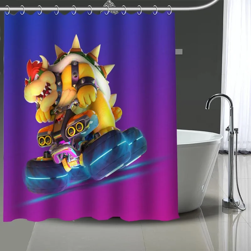 На заказ Супер Марио занавеска для душа современная ткань занавеска для ванной s домашний декор занавеска s с крюком больше размеров высокое качество - Цвет: 8