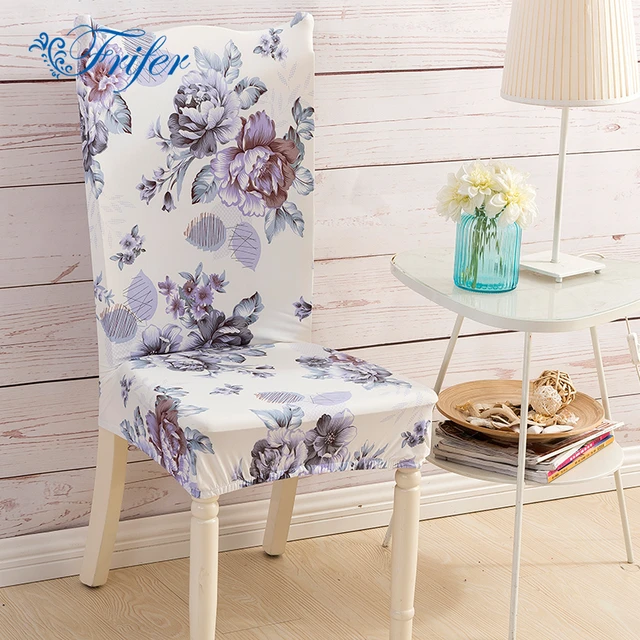 4pcs big flower print elastic dining chair covers spandex stretch kitchen chair protector cover for chairs - Kitchen Chair Covers 4pcs big flower print elastic dining chair covers spandex stretch kitchen chair protector cover for chairs - Kitchen Chair Covers