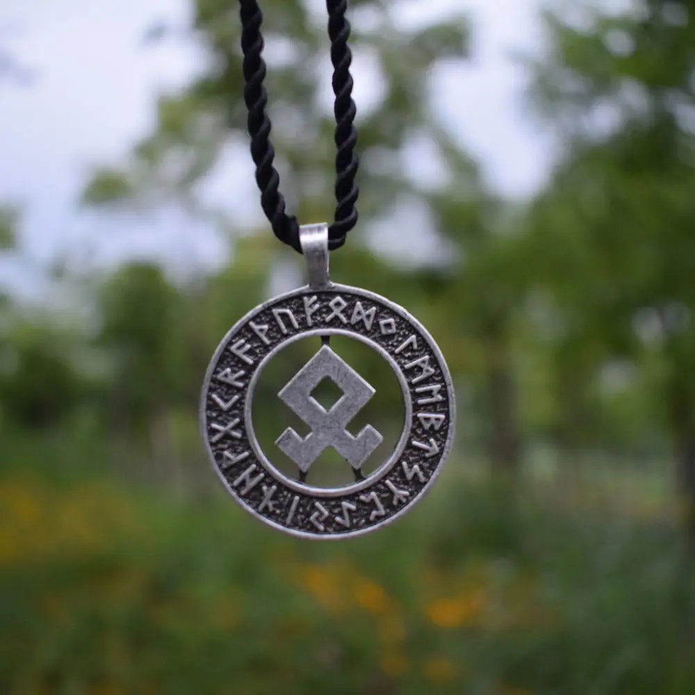 Halskette Wikinger Odal Runen-kreis Amulett nordisch Vikings keltisch Anhänger 