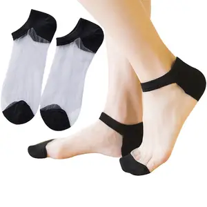 Calcetines tobilleros de algodón 100% para mujer, medias invisibles que  absorben el sudor, medias náuticas de tubo bajo, EU 36-42, 5 pares por  paquete - AliExpress