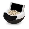 Modern Living Room Creative Modeling Lazy Snack Bowl Plastic Double Storage Box Snack Bowl Lazy Melon Fruit Bowl Dishes ► Photo 3/6