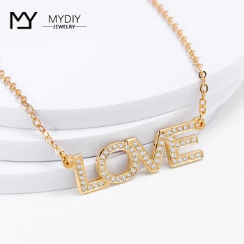 

925 Sterling Silver Custom Name Pendant With daimond Necklaces For Women Statement Choker Necklace Special Love Gift
