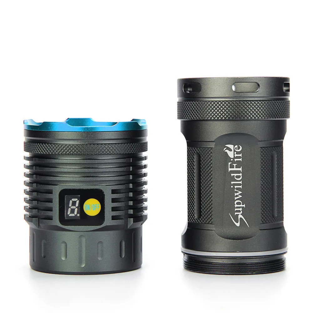 Supwildfire 18650 лм 15 x XM L T6 светодиодный мощный цифровой дисплей для охоты яркий Мощный