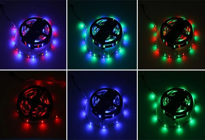 5 м 300LED SMD3528 Светодиодные ленты 12 В Nonwaterproof диода Клейкие ленты RGB Холодный/теплый белый красный зеленый синий желтый свет светодиодные ленты