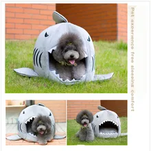 Cute Shark Mouth Pet Dog Cat Bed Removable And Washable Products for Animals Kennel