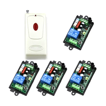

Free Shipping Practical Smart 220V 10A Remote Control Switch 1 Set: 1 Controller + 4 Receivers Dropshipping Wholesale 4390