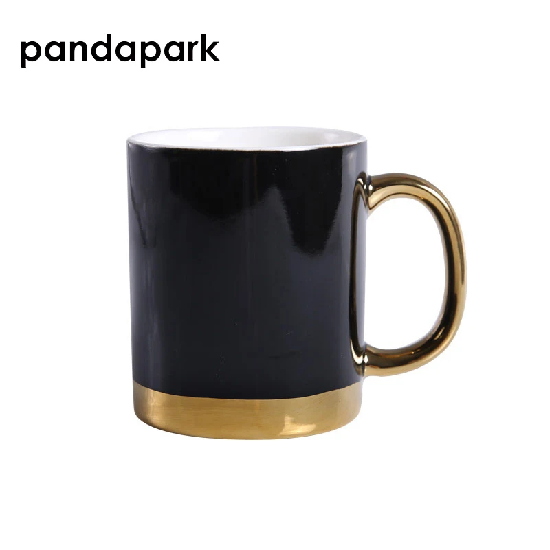 Pandapark розовый керамический персональный кофейная чашка с мультяшным молоком экологичный офисный стакан с ручкой Классическая кофейная чашка PPX047