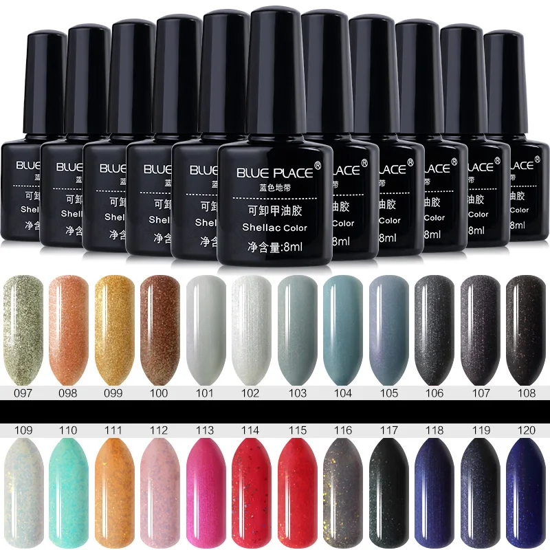 

Blue Place Gel 1pcs 8 ml Nail Gel Polish Professional Long Last UV Colored Gel Polish UV/LED Lamp Needed Nail Polish Gel Lacquer