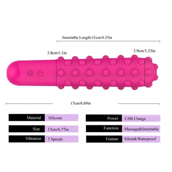 FAAK 7 Speed Point Bulge Dildo Vibrators New G-spot Massager USB Charge Hot Selling Sex Toys Women Vibrator 3