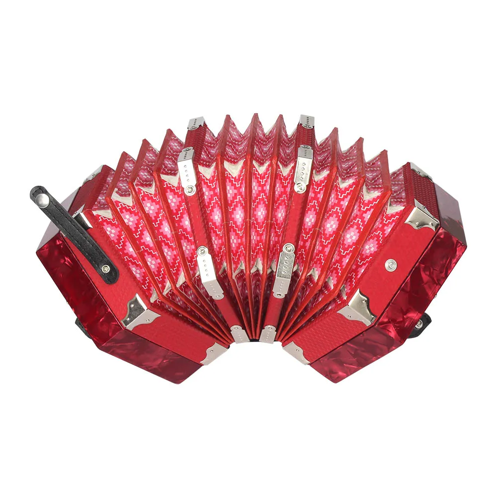 

Concertina Accordion 20-Button 40-Reed Anglo Style with Carrying Bag