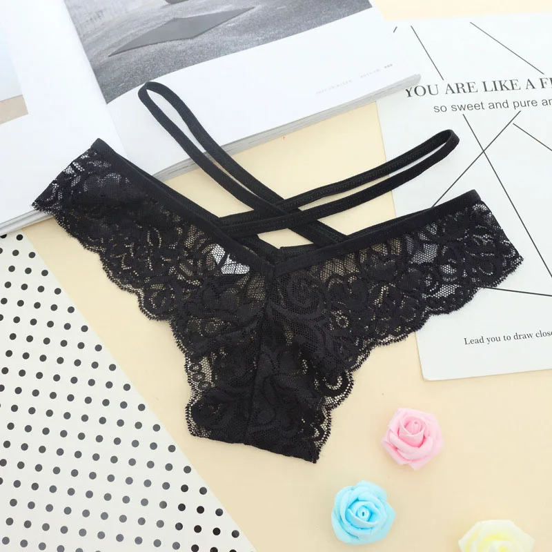 1 PCS Sexy Women G-strings Thongs Lace Floral Panties Seamless Underwear Panties Female Spring Summer Briefs (11)