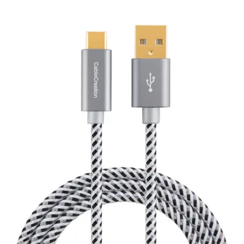 

USB Type C Cable, CableCreation Braided USB C to standard USB 2.0 A Cable, [New Version 56K Ohm Resistance]
