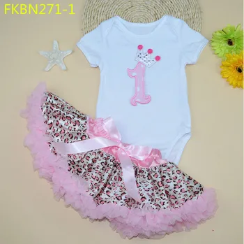 

Baby short-sleeve 100% cotton hello kitty romper + leopard lace tutu skirt 2 piece set newborn clothes jumpsuit puff skirt set