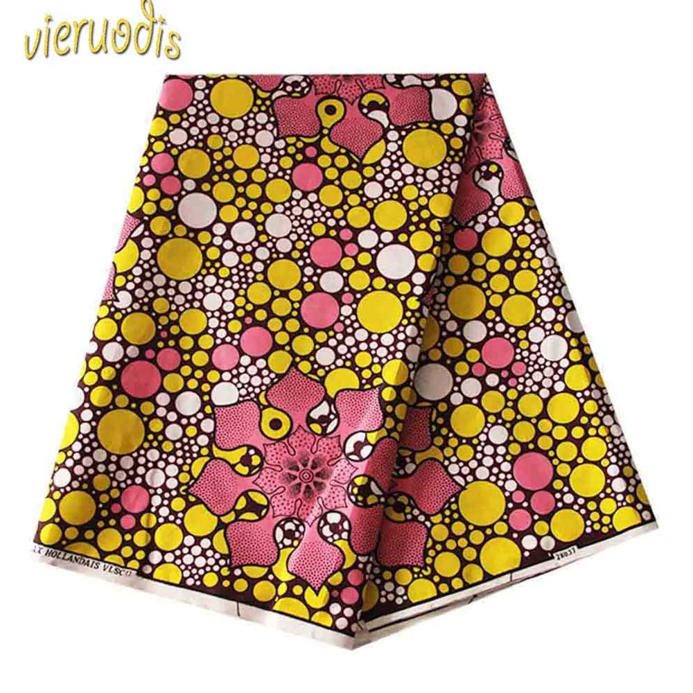 

6 Yards African Wax Prints Fabric dutch 100% polyester Fabrics Material Dashiki Batik Real Floral for Dress