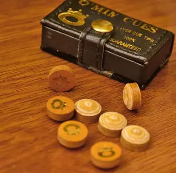 

O'MIN New Snooker Cue Tip Billiard Cue Tip 11mm Tip Billiard Accessories Real Pigskin Made for Champion Billiard Snooker Cue Tip