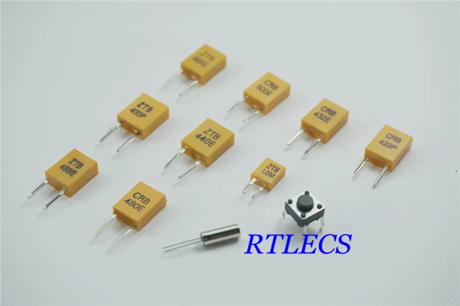 Керамический резонатор Mhz 10 шт./товар 6x6x4 3 переключатель Tact 400 429 432 440 455 465 480 500 кГц 1