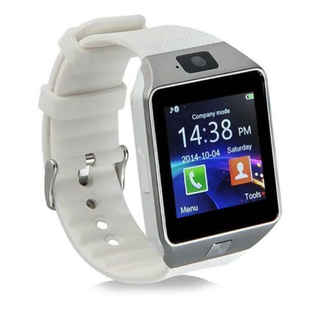 Модные Смарт-часы с sim-картой Q18 GT08 DZ09 Bluetooth Смарт-часы для мужчин камера для Android iOS iPhone Apple GPRS SIM подарки - Цвет: Белый