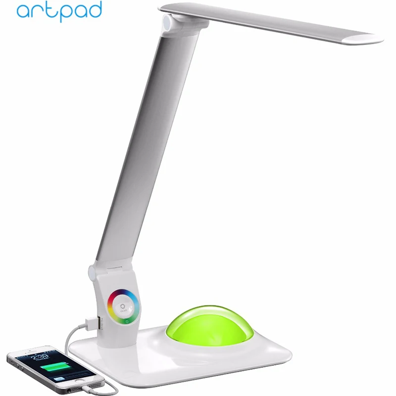 Artpad современная настольная Светодиодная лампа 9 Вт с зарядным портом 5 В 3 яркости