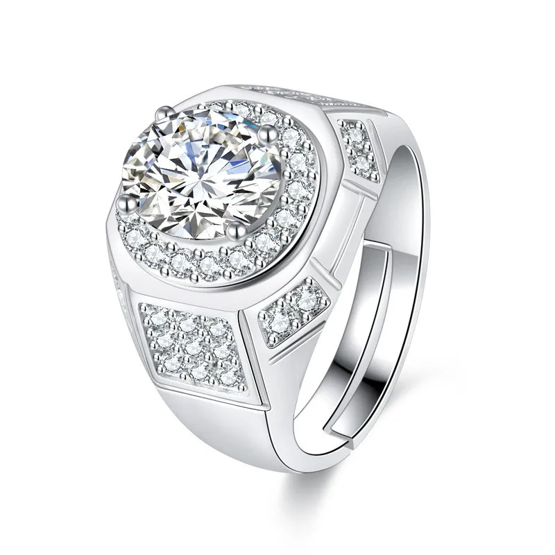 

23 Styles Men Rings Adjustable Wedding Party Finger Ring For Men Fashion Open Ring Jewelry Gift Cubic Zirconia Hot Trendy Rings