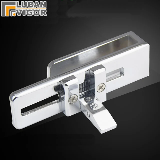 Frameless shower room sliding door Lock/bolt/Doorstop,for glass thick 6 8mm,or Screen partition