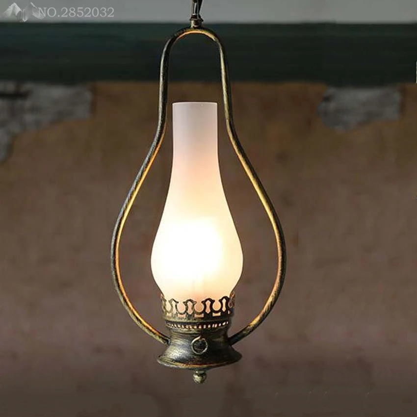 American style iron kerosene pendant lights vintage loft industrial